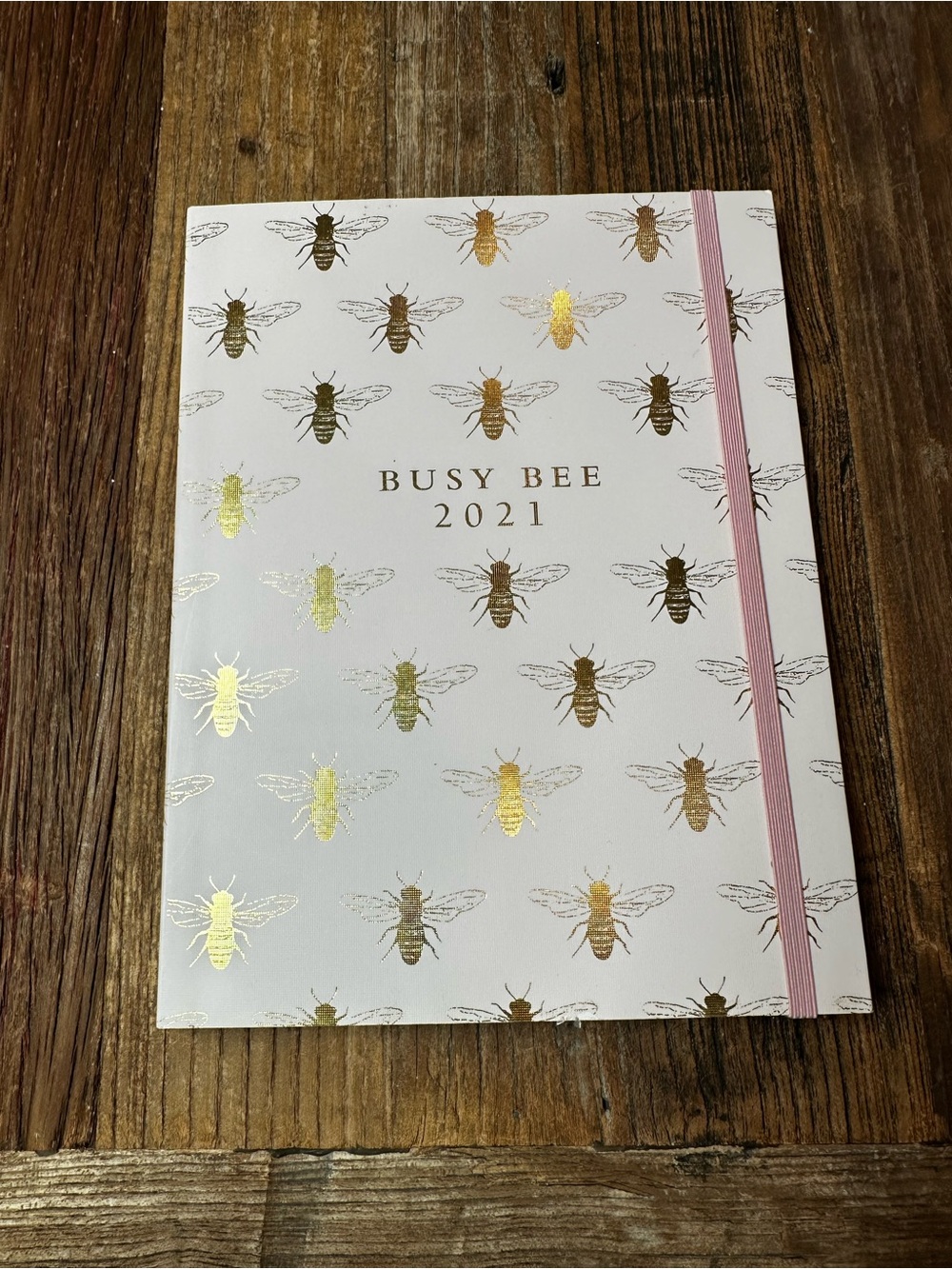 Busy Bee 2021 Planner - Pink and Gold Cover